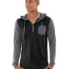 Chaz kangaroo hoodie black front view