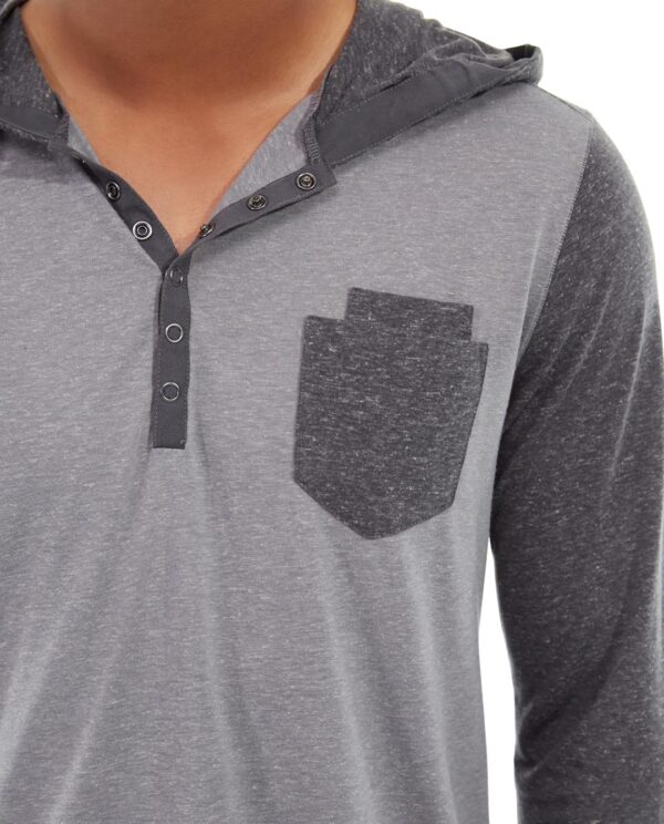 Chaz kangaroo hoodie gray detail view