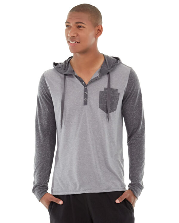 Chaz kangaroo hoodie gray front view