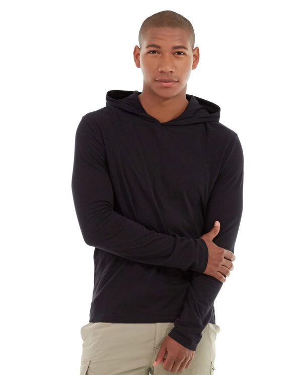 Teton pullover hoodie black front view